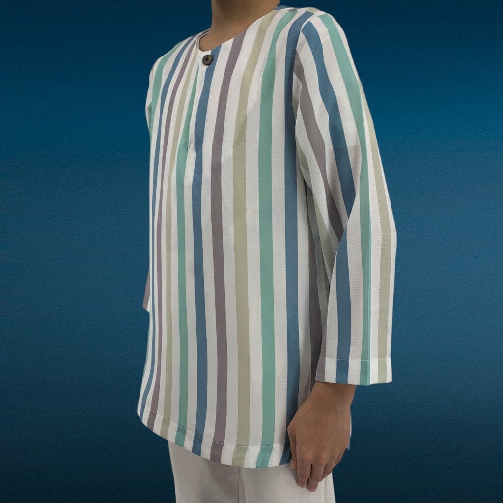 Moroccan Stripes Boys Kurta - Espresso image 3