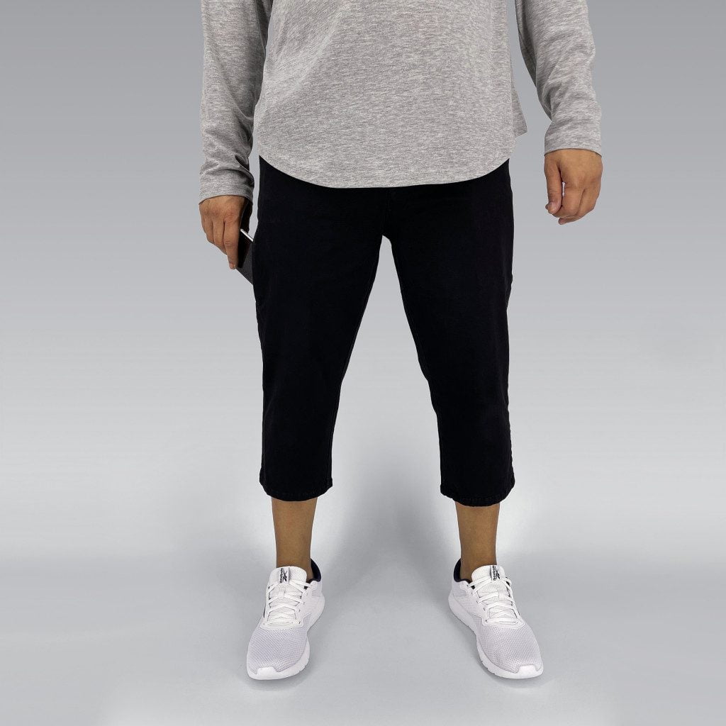 Washed Black Vintage Chino - Men Sunnah 4/5 Length Pants image 3