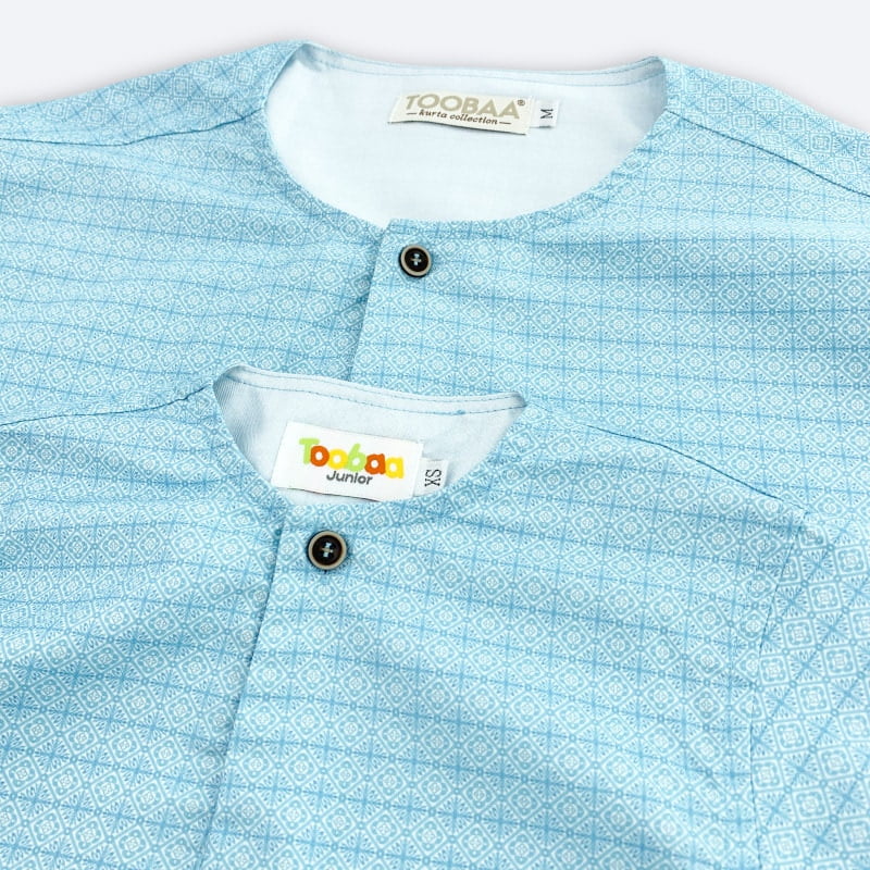 Boys Kurta Inara - Blue Ice image 8