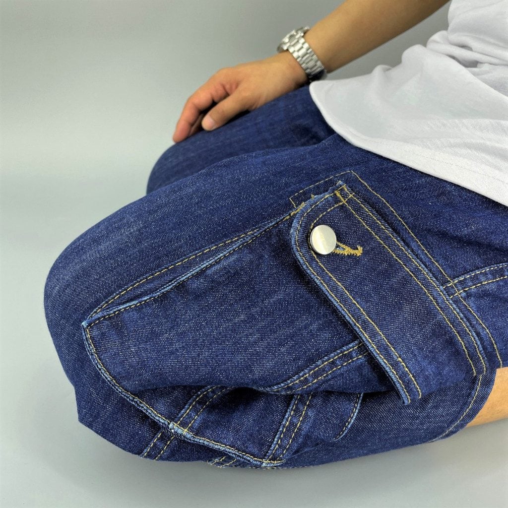 Indigo Stretch Denim - Men's Sunnah 4/5 Length Pants image 6