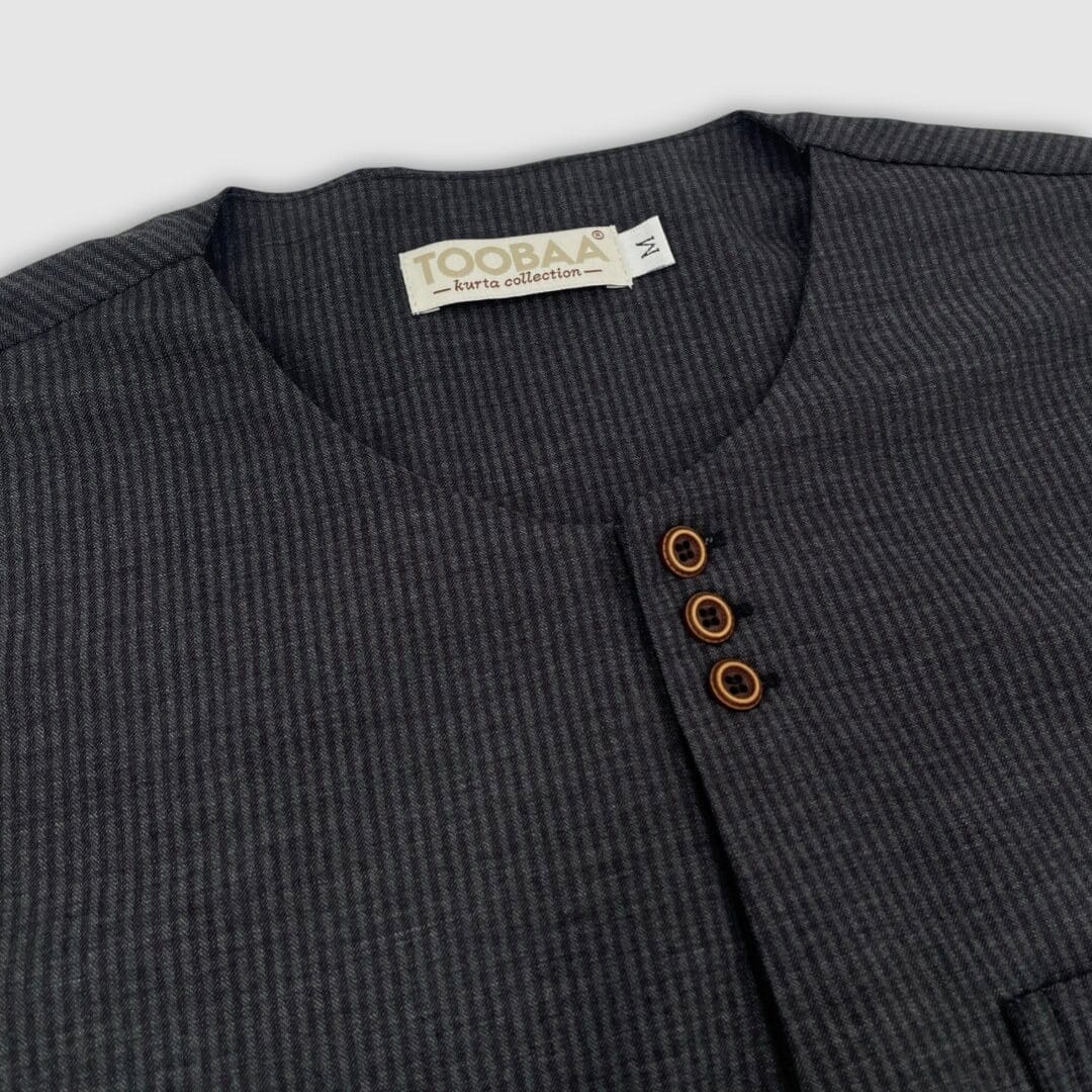 Kurta 360 - Charcoal Black (Designer Edition) image 6