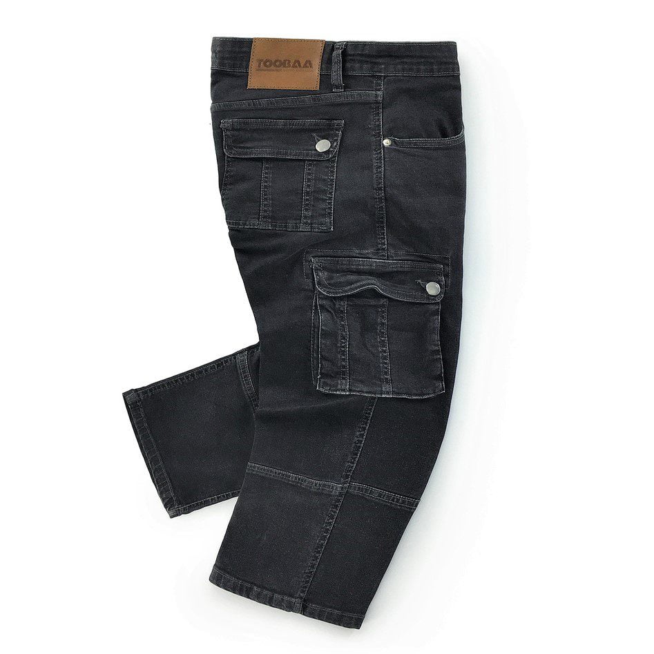 Black Stretch Denim - Men's Sunnah 4/5 Length Pants image 1