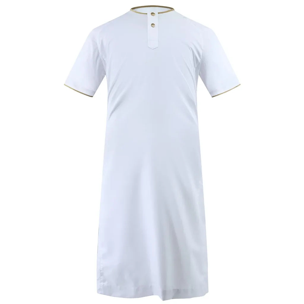 Rais Emas White - Men's Short Sleeve Jubah image 0