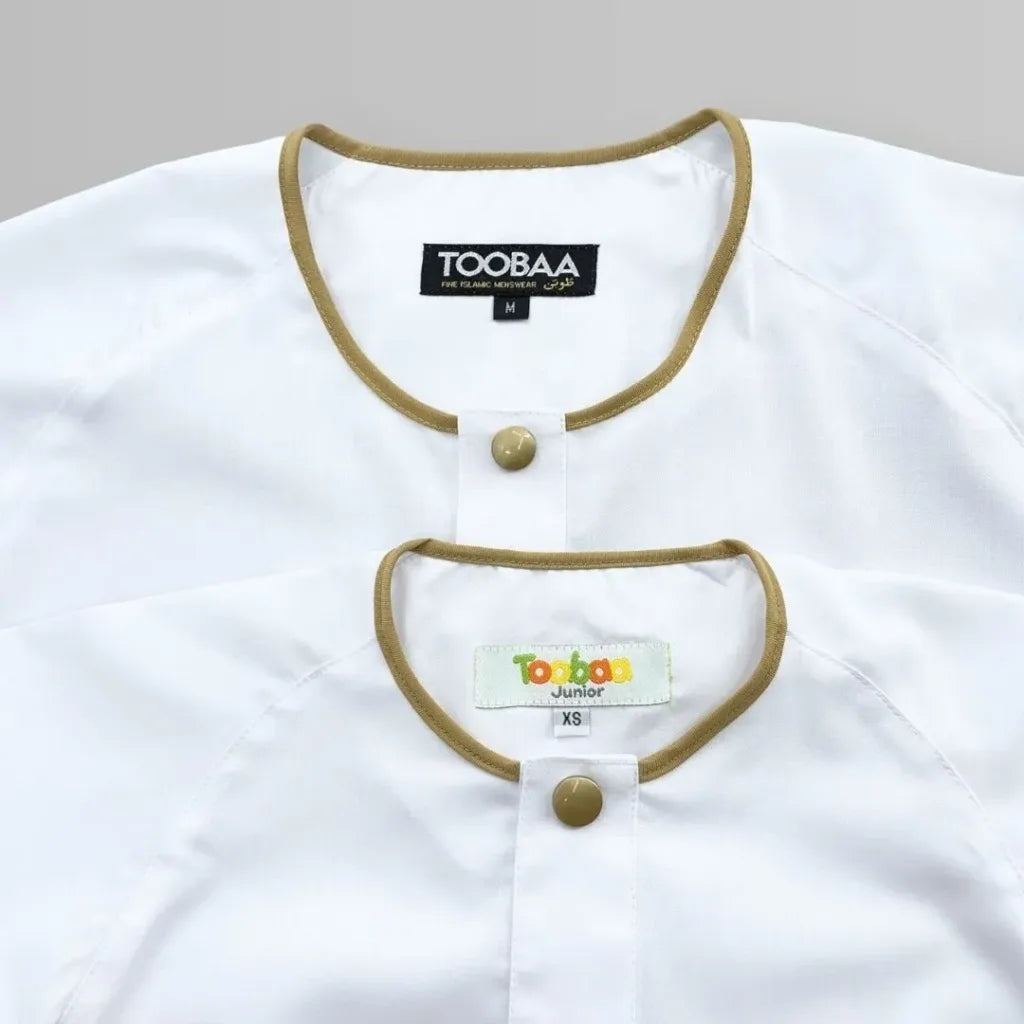 Rais Emas White - Men's Short Sleeve Jubah image 8