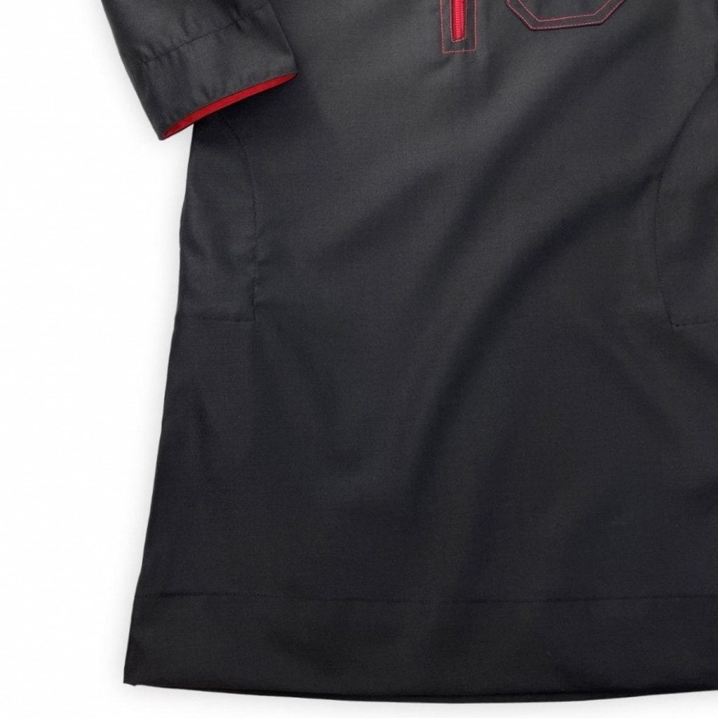 Pro-Linear Black – Boys Premium Jubah (Thobe) image 5