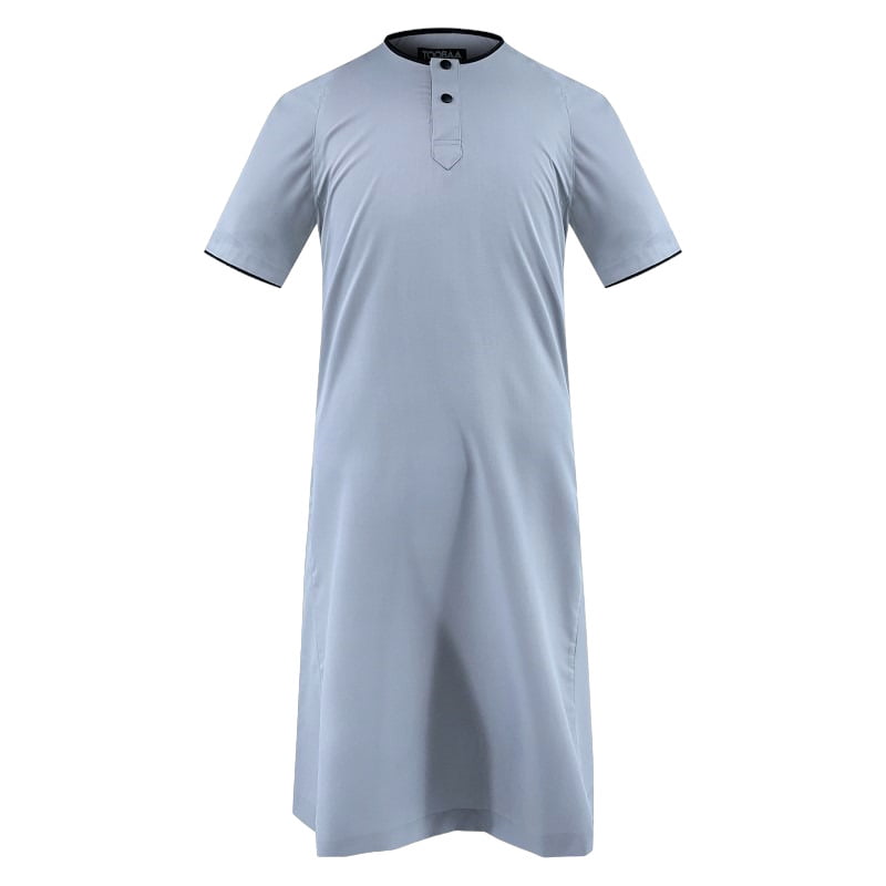Rais Winter Grey - Men's Short Sleeve Jubah image 0