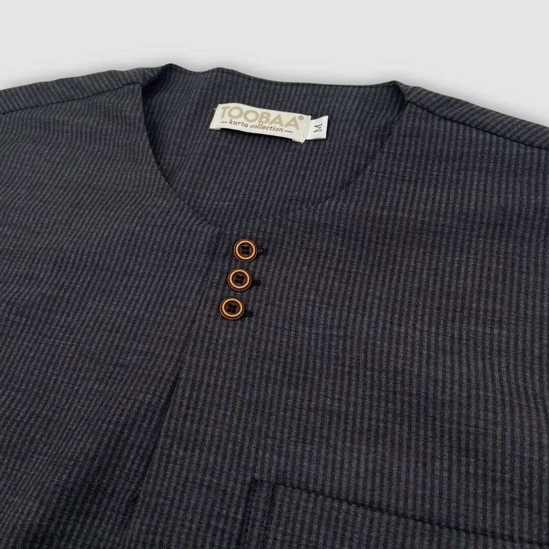 Kurta 360 - Charcoal Black (Designer Edition) image 5