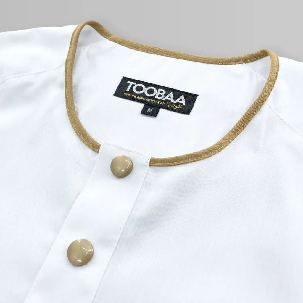 Rais Emas White - Men's Short Sleeve Jubah image 3