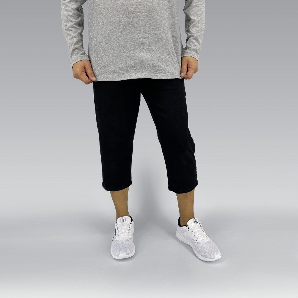 Washed Black Vintage Chino - Men Sunnah 4/5 Length Pants image 2