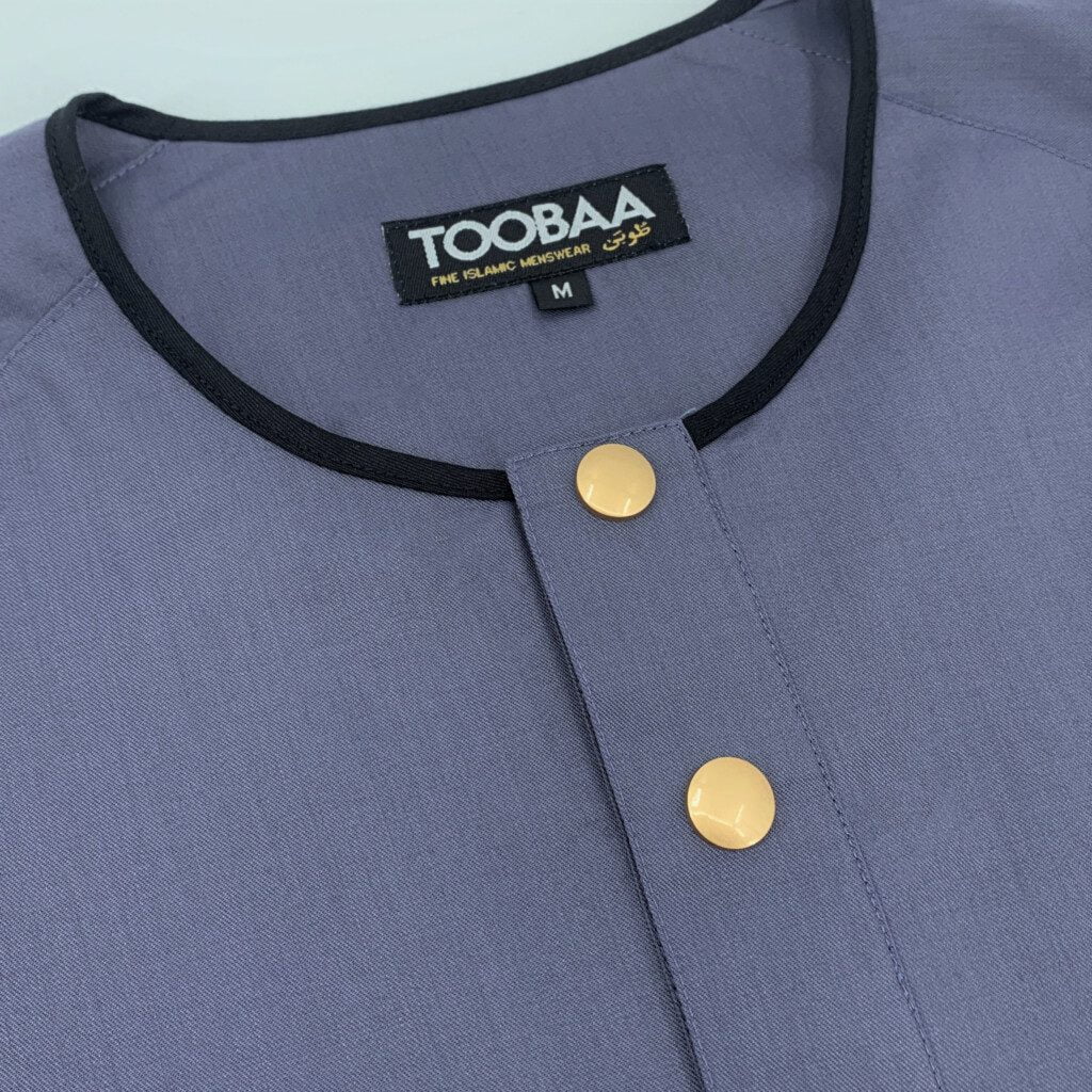 Rais Indigo - Men's Short Sleeve Jubah image 4