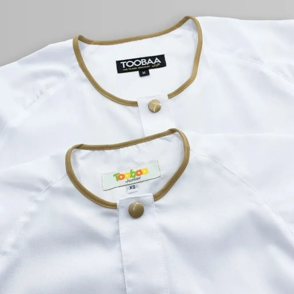 Rais Emas White - Men's Short Sleeve Jubah image 7