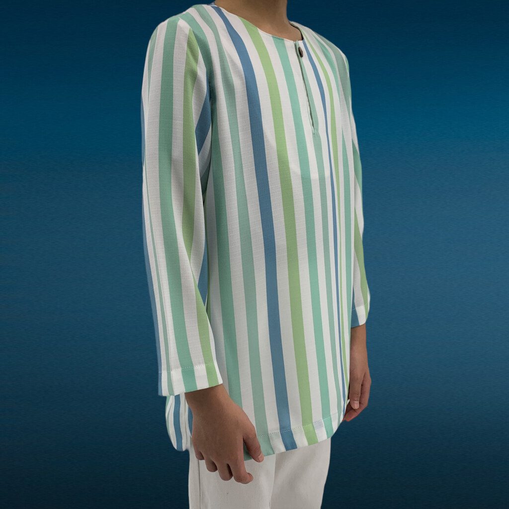 Moroccan Stripes Boys Kurta - Aquafresh image 3