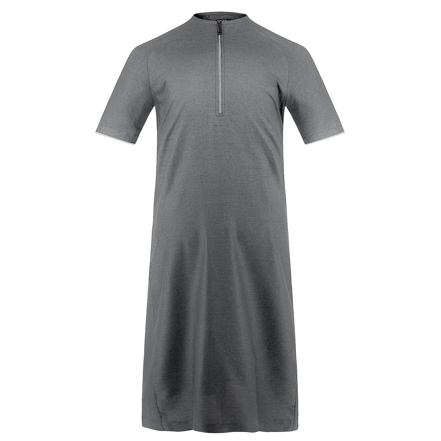 Andis Grey - Men's Short Sleeve Jubah - Toobaa