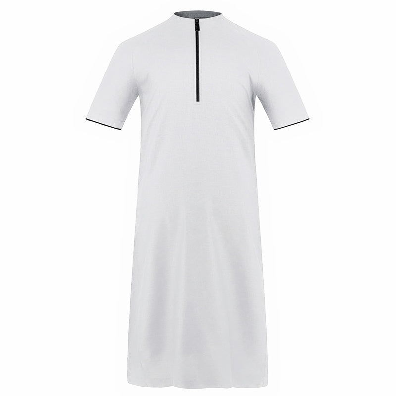 Andis White - Men's Short Sleeve Jubah - Toobaa