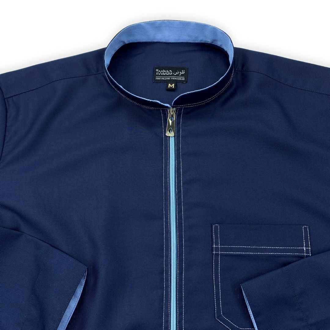 Pro-Linear Navy Blue – Men’s Premium Jubah - Toobaa