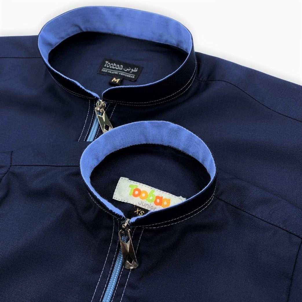 Pro-Linear Navy Blue – Boys Premium Jubah - Toobaa