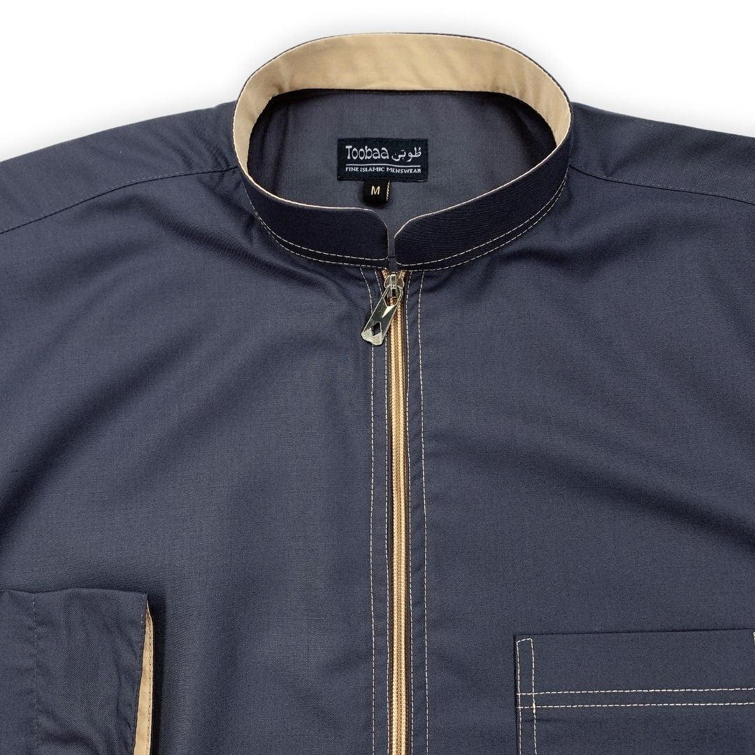 Pro-Linear Space Grey – Men’s Premium Jubah - Toobaa