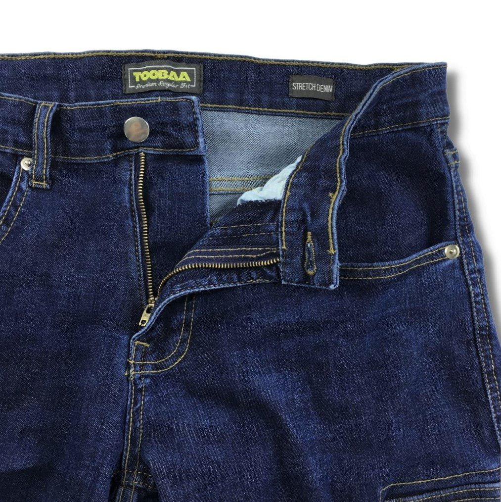 Indigo Stretch Denim - Men's Sunnah 4/5 Length Pants image 7