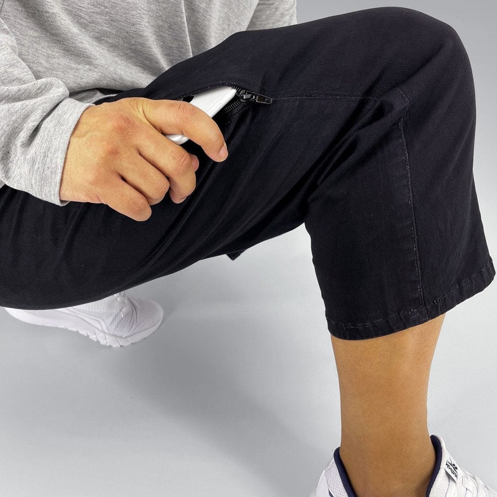 Washed Black Vintage Chino - Men Sunnah 4/5 Length Pants image 4