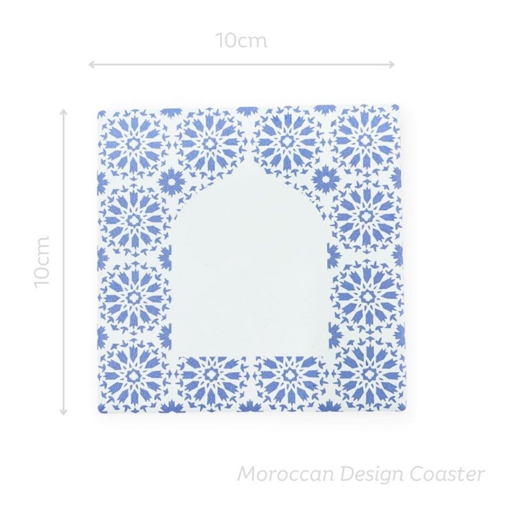 Moroccan Print Ceramic Coasters image 6
