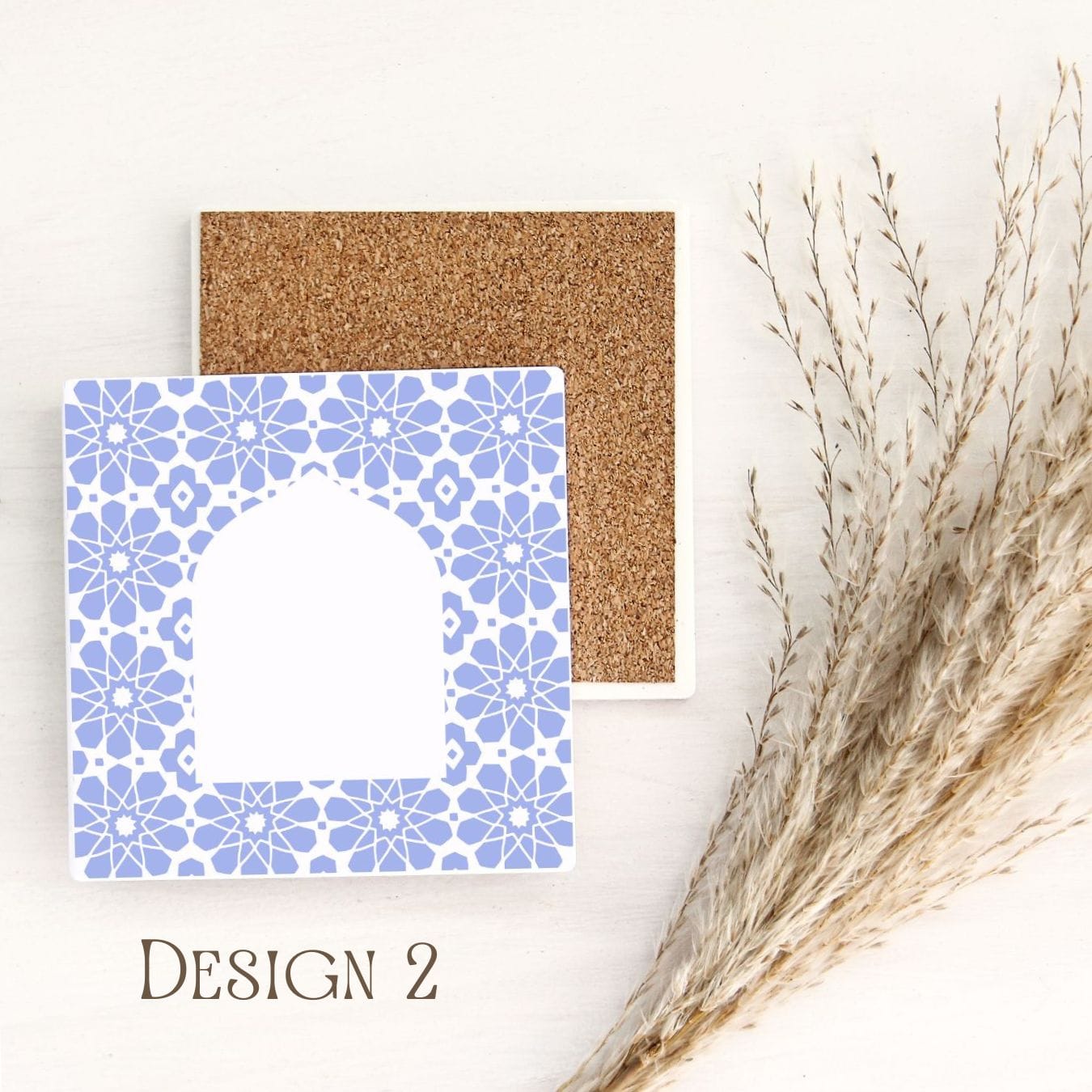 Moroccan Print Ceramic Coasters image 2
