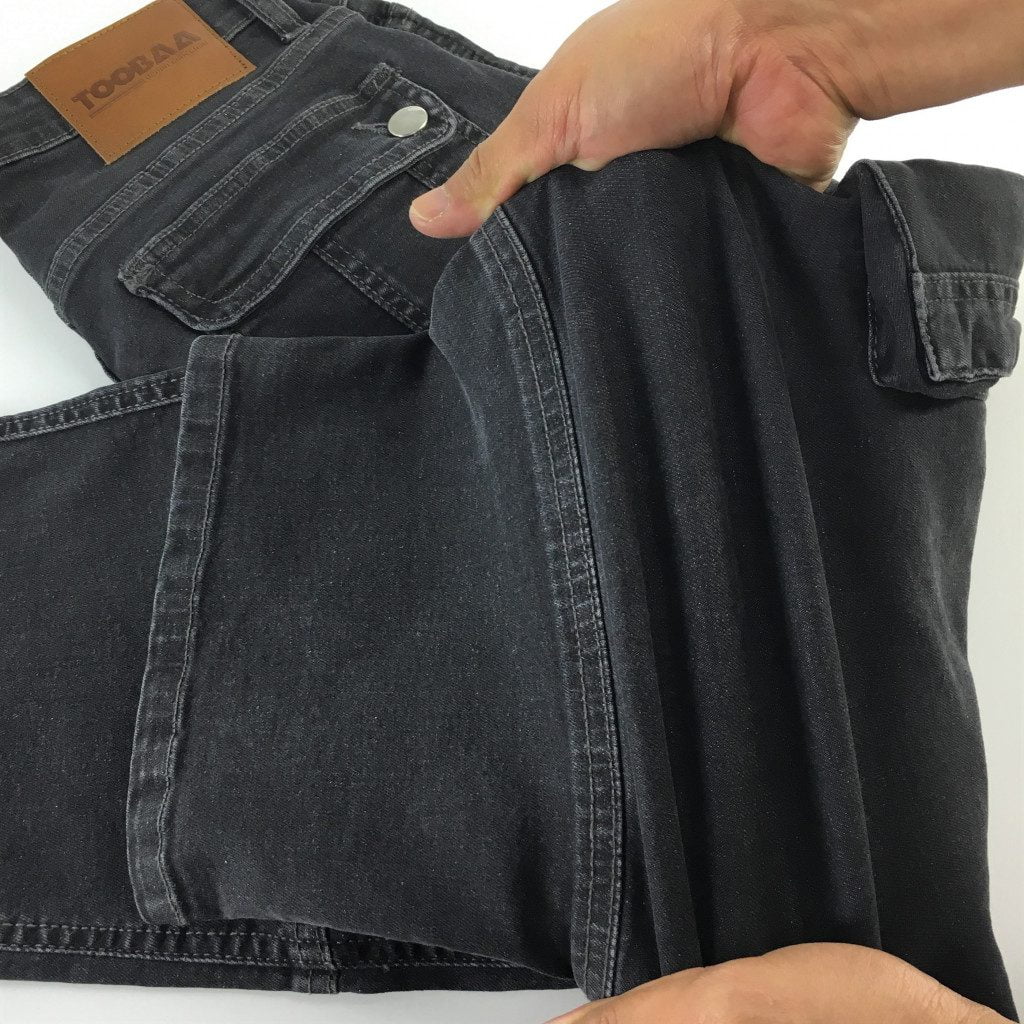 Black Stretch Denim - Men's Sunnah 4/5 Length Pants image 7