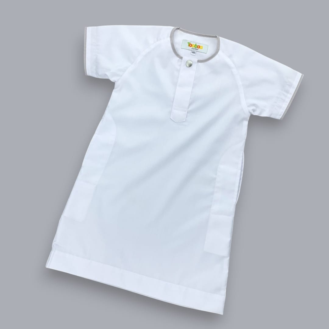 Boys Rais Platinum - Short Sleeve Jubah image 0