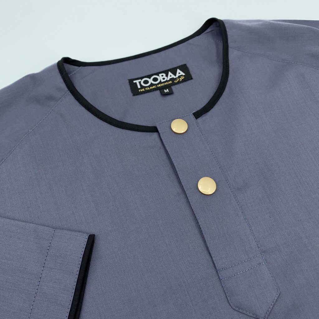 Rais Indigo - Men's Short Sleeve Jubah image 3