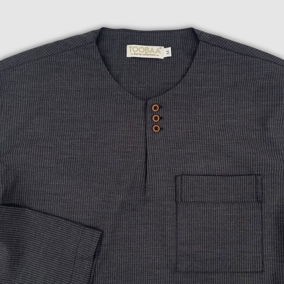 Kurta 360 - Charcoal Black (Designer Edition) image 4