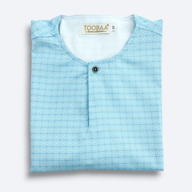 Men's Kurta Inara - Blue Ice image 9