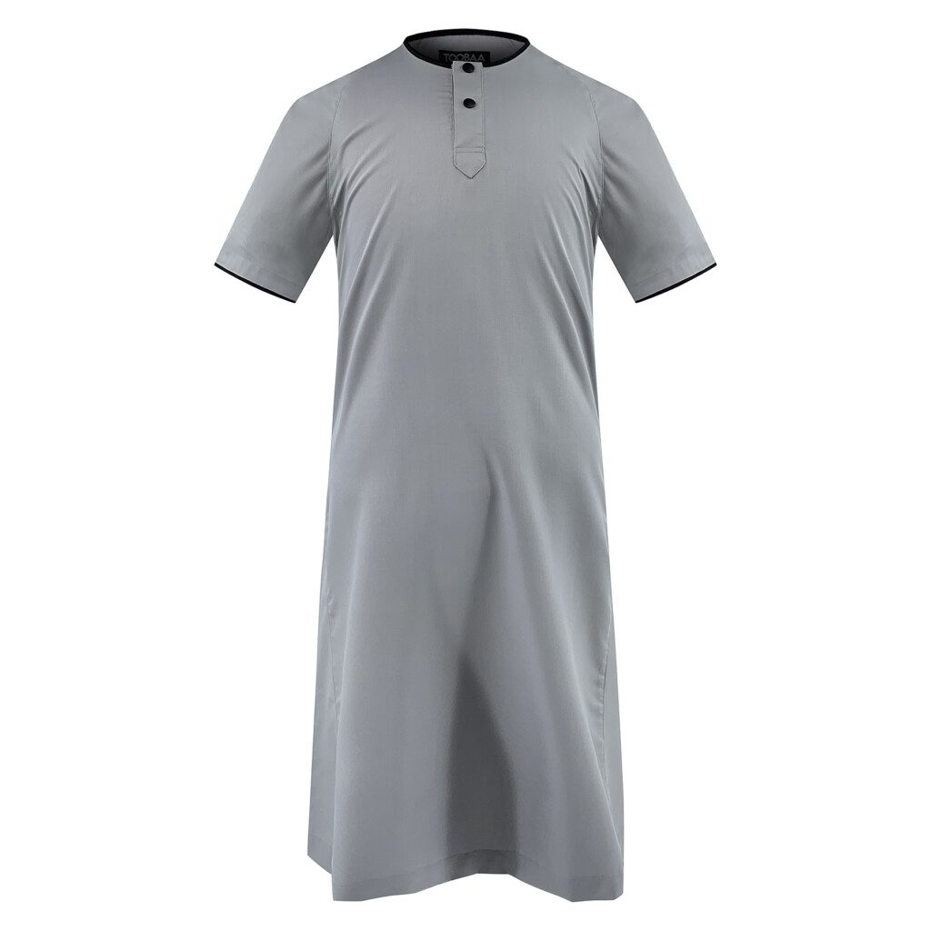 Rais Sterling Grey - Men's Short Sleeve Jubah image 0