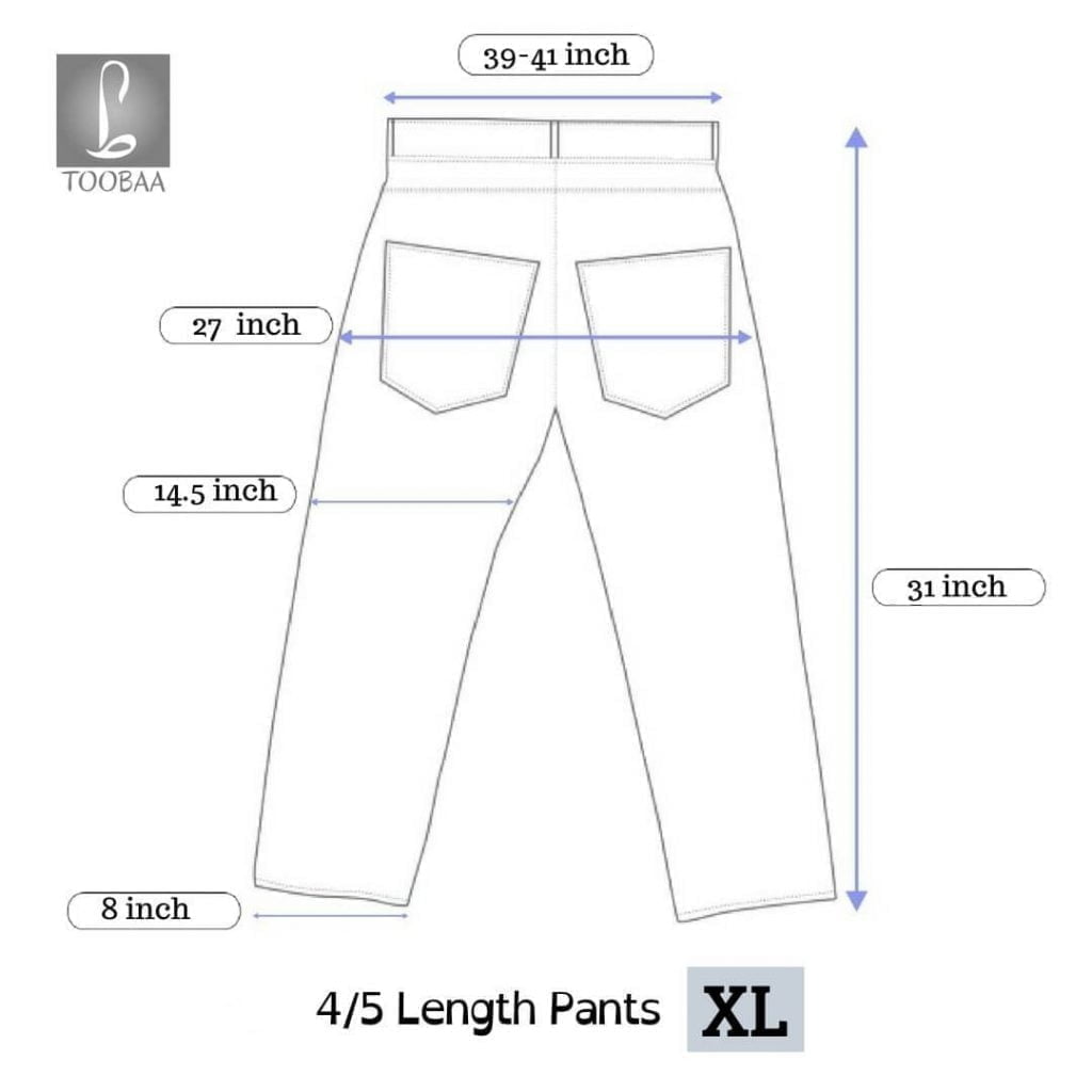 Size Charts - Drop Crotch Pants