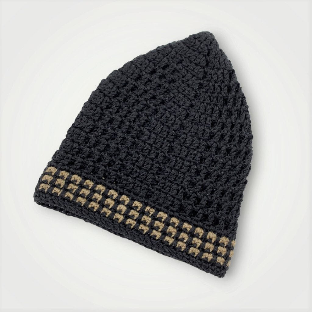 SK33 – Knitted Kufi – Zidan Black 1