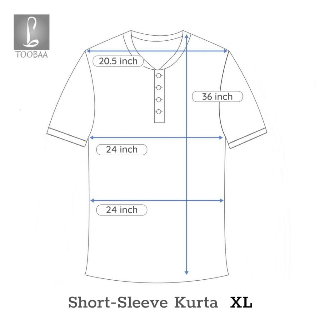 Size Charts - Short-Sleeve Kurta Classic