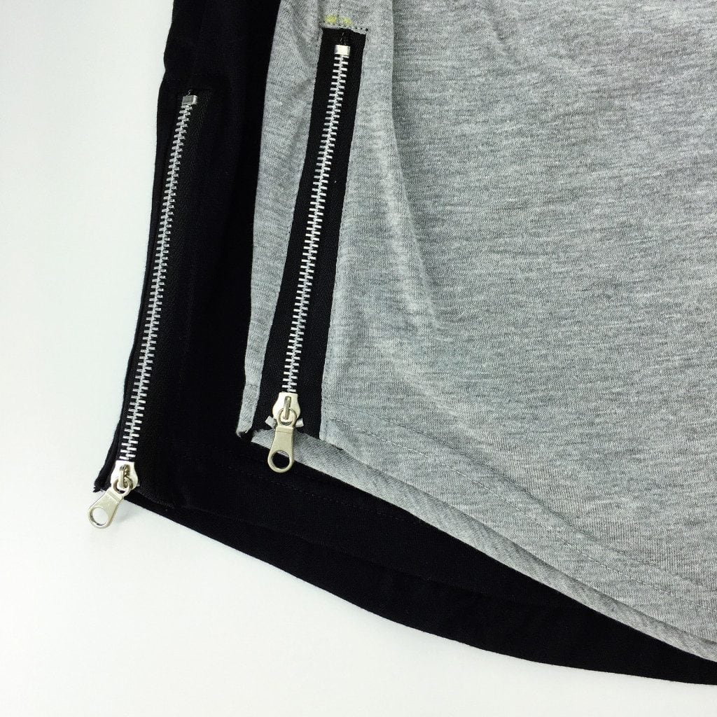 T05 – Grey Longline Hooded T-shirt (1)
