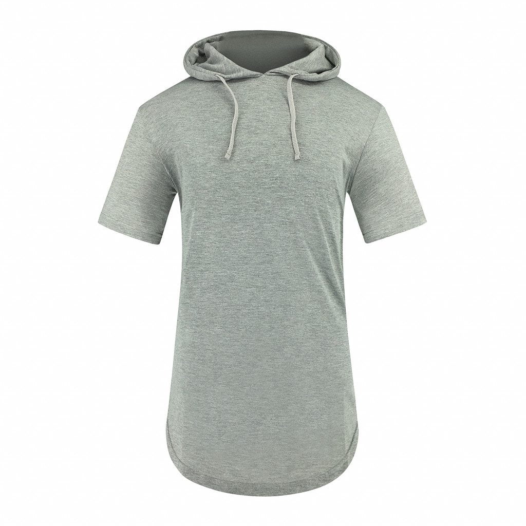 T05 – Grey Longline Hooded T-shirt (1)